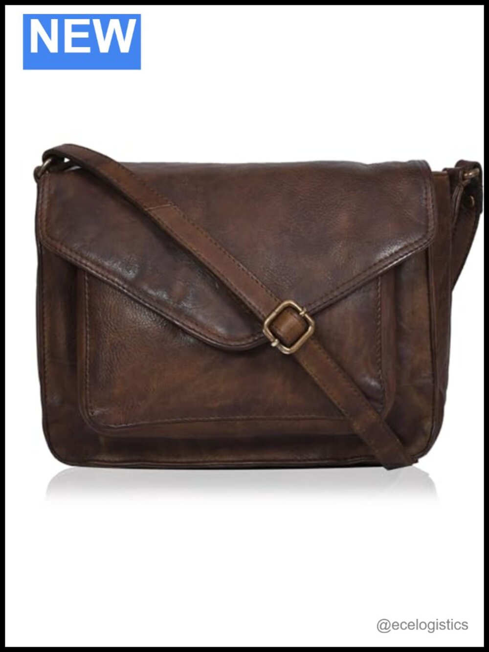 Genuine Leather Crossbody Purse Shoulder Bag with Adjustable Strap